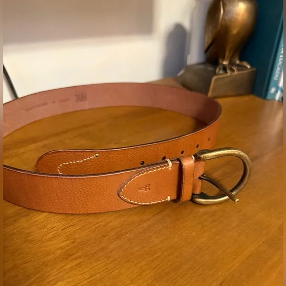 Frye | Accessories | Frye Tan Leather Belt With Gold Buckle  display picture 1